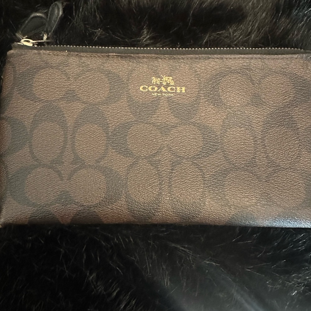 Coach Brown Wristlet
